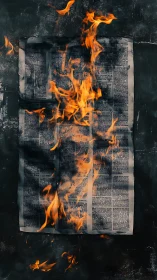 Burning Pages: Knowledge Consumed by Flames.