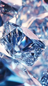 Prismatic ice diamond drifts through a neon crystal dream.