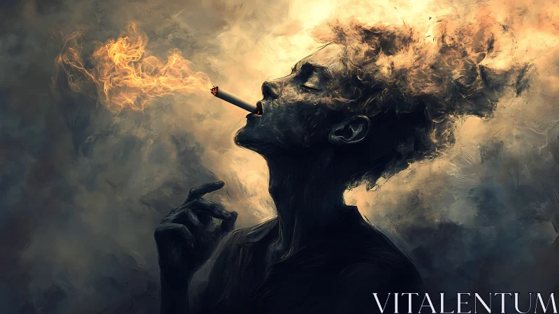 Smoky daydreamer sending wildfire thoughts skyward.