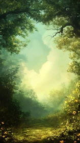 Forest Canopy Opening with Atmospheric Light