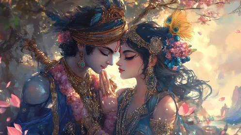 Divine Connection in Golden Light.