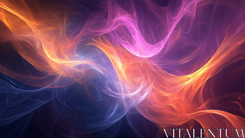 Colorful fractal light trails form dynamic swirling waves