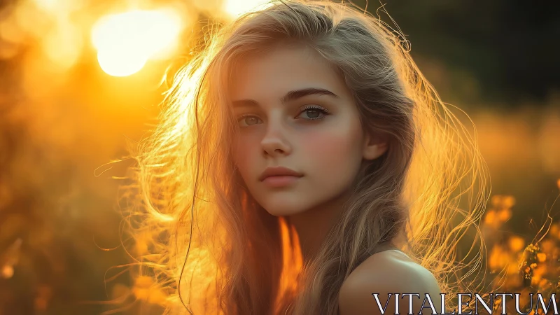Soft golden hour portrait glows with quiet summertime warmth