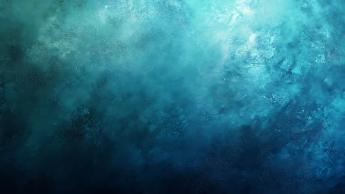 Textured cyan depth field in abstract digital painting format.