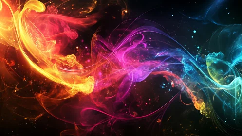 Nebula Ribbons Waltzing Through a Luminous Cosmic Night.