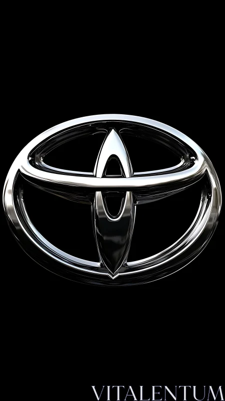 Chrome oval emblem gleams like a polished night mirror.