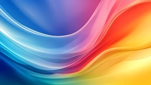 Colorful flowing gradient waves with smooth light curves.
