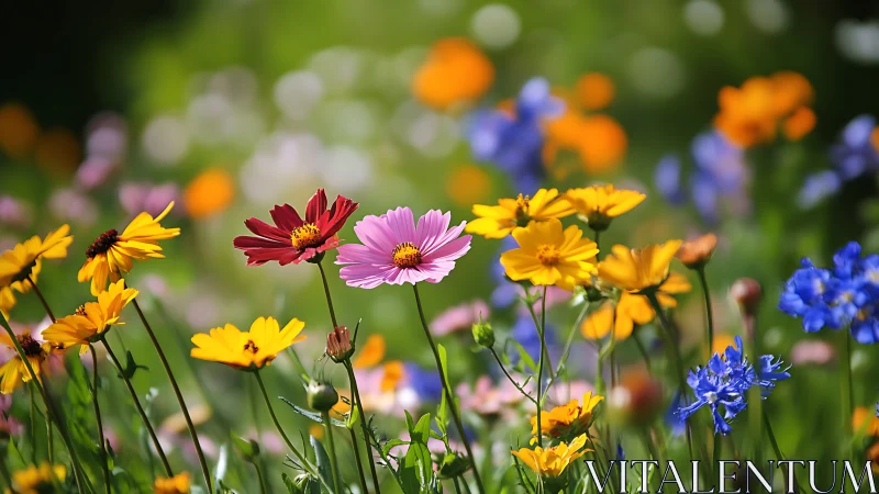 Wildflower Symphony: A Garden Bursting with Chromatic Brilliance.