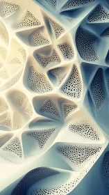 Cellular dunes in flowing gradient light. Abstract geometry.