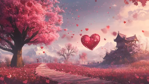 Hearts Drift Through Blossom Valley.