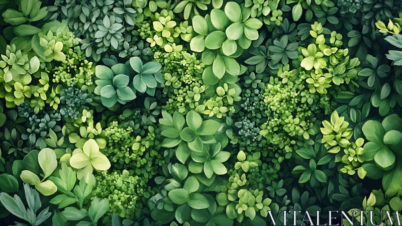 Layered botanical foliage matrix with gradient leaf topology.