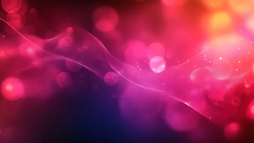 Abstract digital wave intersects bokeh light field gradients