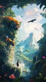 Sublime Canyon Ecosystem: Predatory Ascendancy Through Lush Gorge.