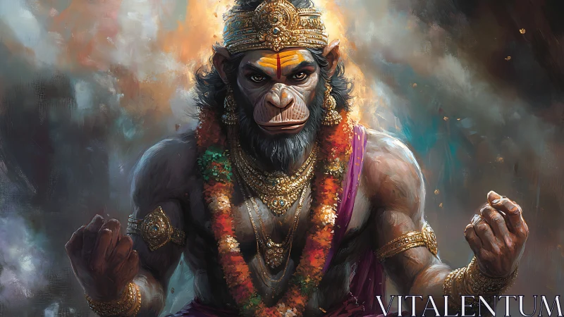 Mythic humanoid ape warrior posed with clenched fists