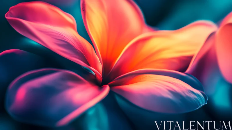 Vibrant Neon Flower with Glowing Petals.