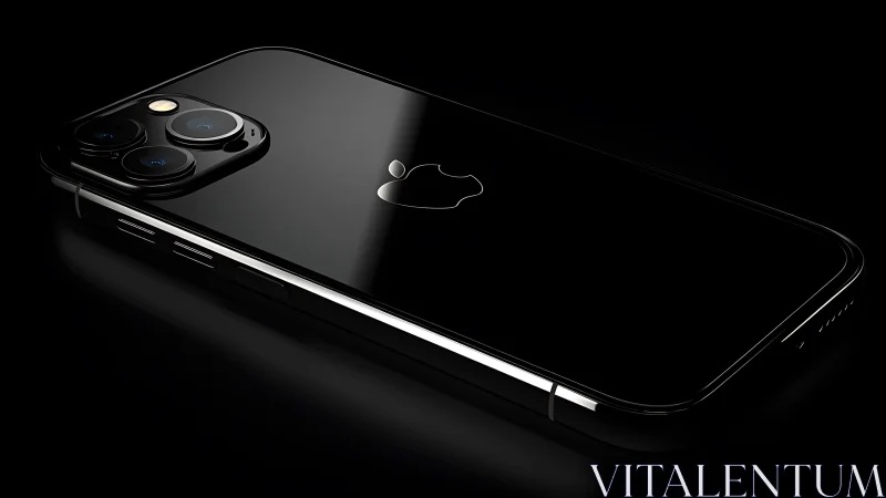 Premium Black Smartphone with Advanced Camera Setup