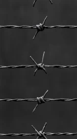 Silent barbed wires compose a minimalist metallic lament