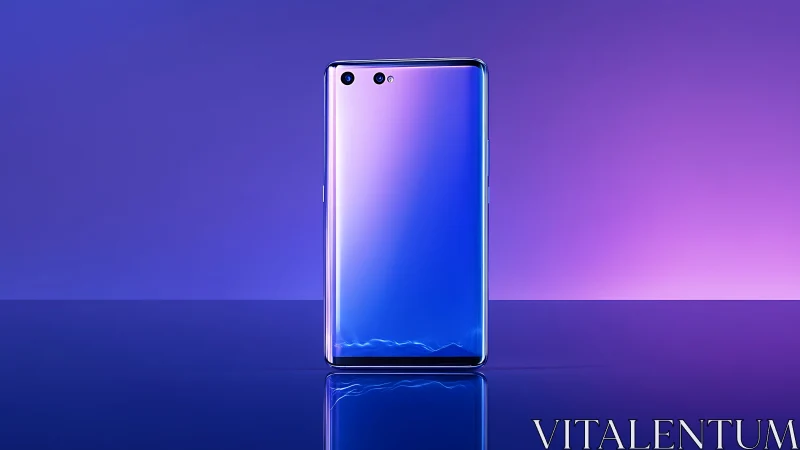 Modern smartphone with gradient glow against vibrant neon backdrop
