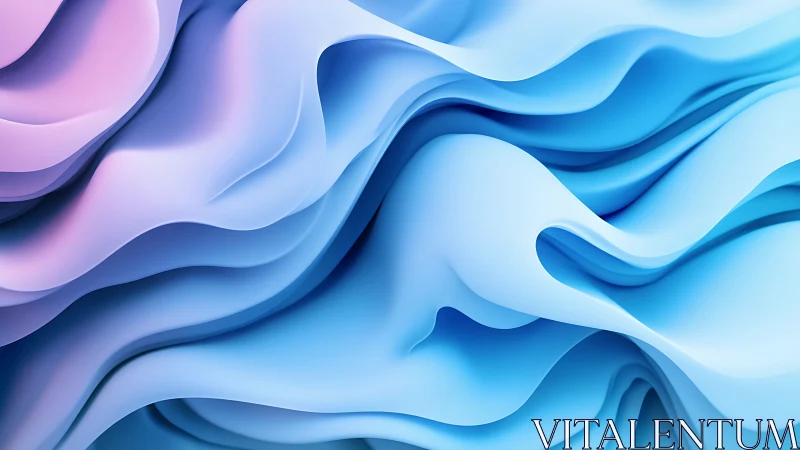 Silken tides of pastel blue and orchid light in motion.