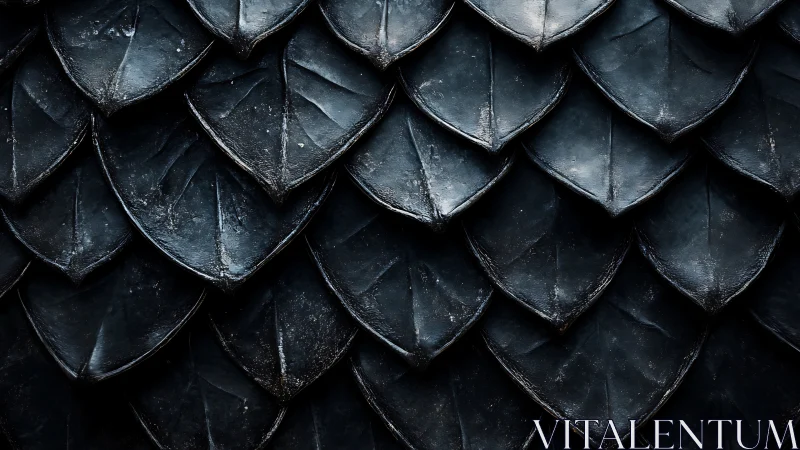 Dark dragon scale armor pattern with metallic texture