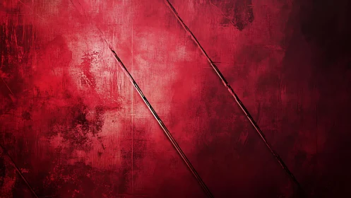 Grunge Red Abstract Texture with Diagonal Scratch Marks.