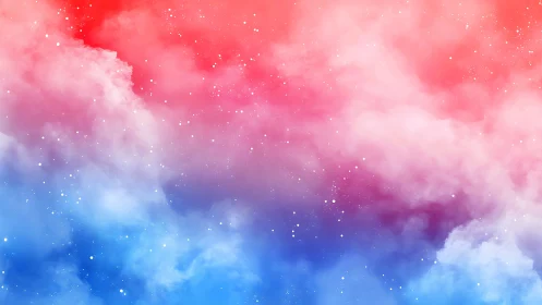 Dreamy pastel nebula drifts in soft pink, purple, and blue