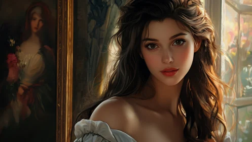 Romantic digital portrait uniting soft lighting and painterly depth
