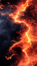 Fractured Lightning Eruption Through Fire.