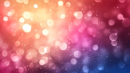 Vibrant Bokeh Light Background in Warm Gradient Colors.