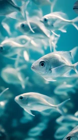 Schooling fish captured with shallow depth and motion isolation