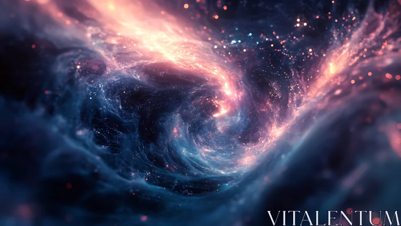 Astrophysical nebula vortex with luminous plasma filaments