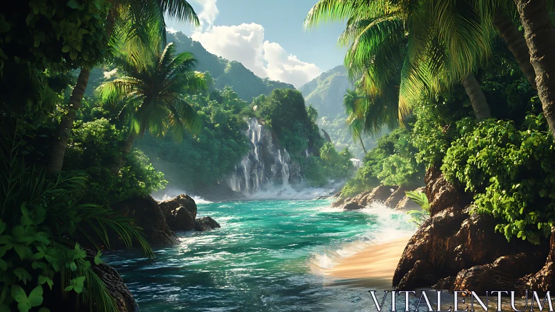 Emerald Canyon Whispers Where Mountain Cascades Meet Turquoise Dreams