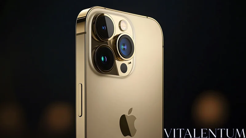 Premium Gold iPhone Pro showcases advanced triple camera system