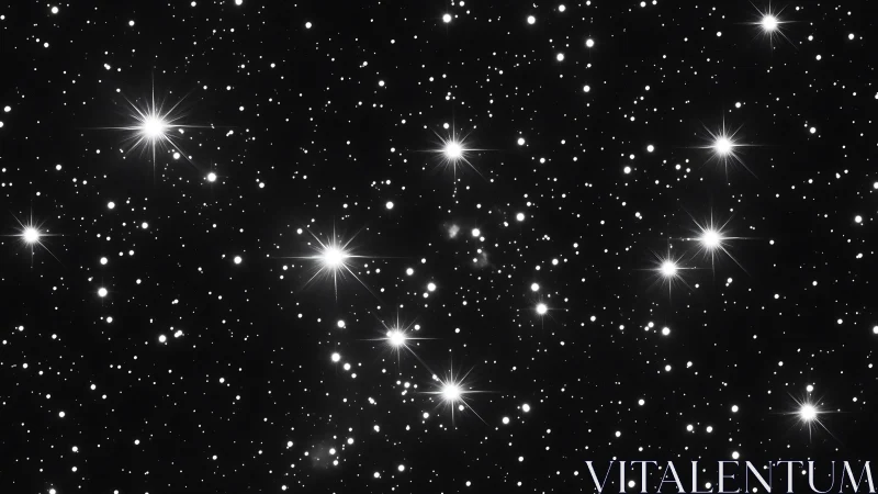 Gentle starfield of quiet cosmic lanterns at night.