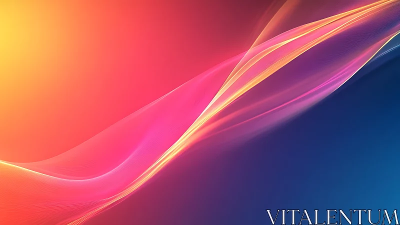 Colorful gradient waves over bright abstract background.