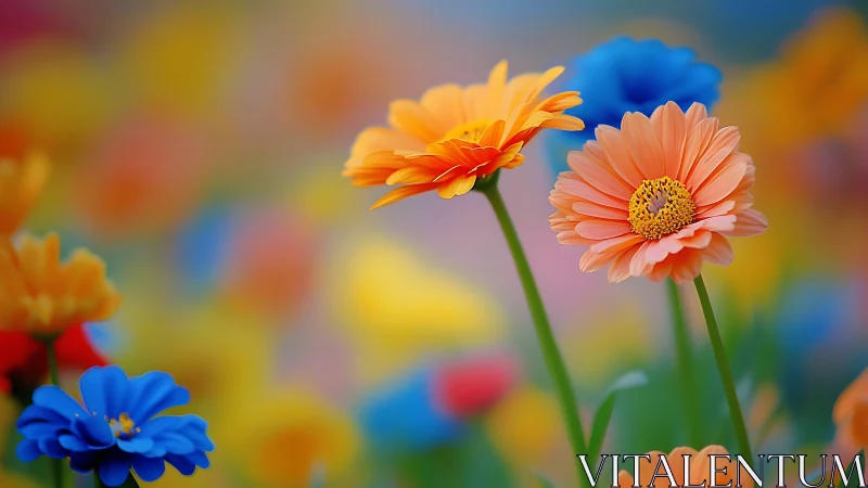 Vibrant Gerbera Daisies in Soft Focus Bloom