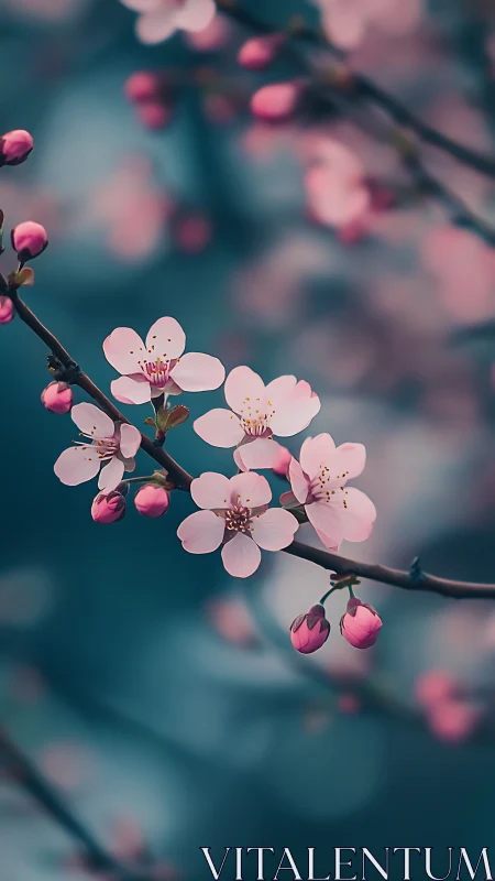 Delicate Pink Blossoms Waiting for Spring.