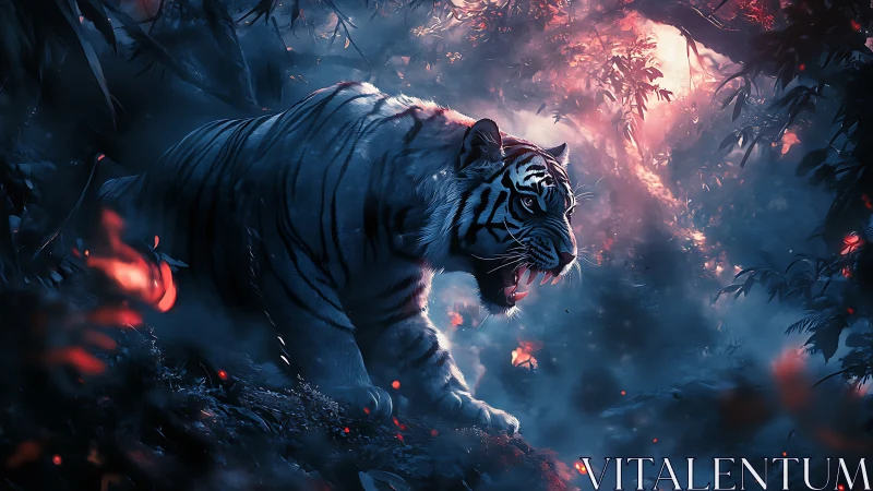 Moonlit ember jungle and the roaring sapphire tiger sentinel.