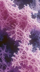 Pink fractal network on dark background in abstract pattern.
