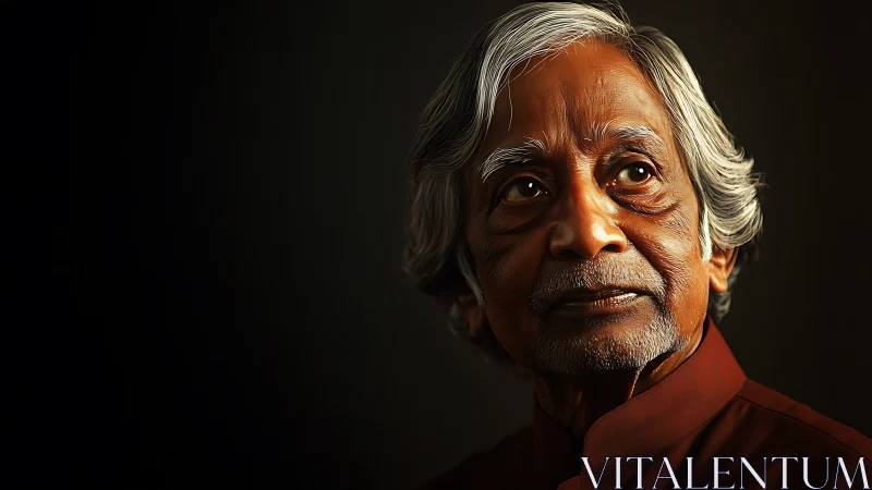 Gentle light on a thoughtful elder in rich warm tones.