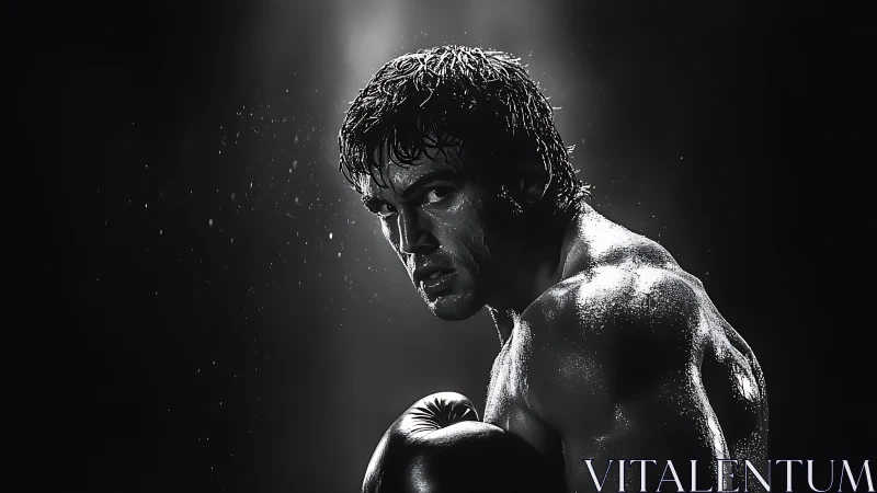 Wet Warrior: Rainsoaked Fighter's Moment of Reckoning.