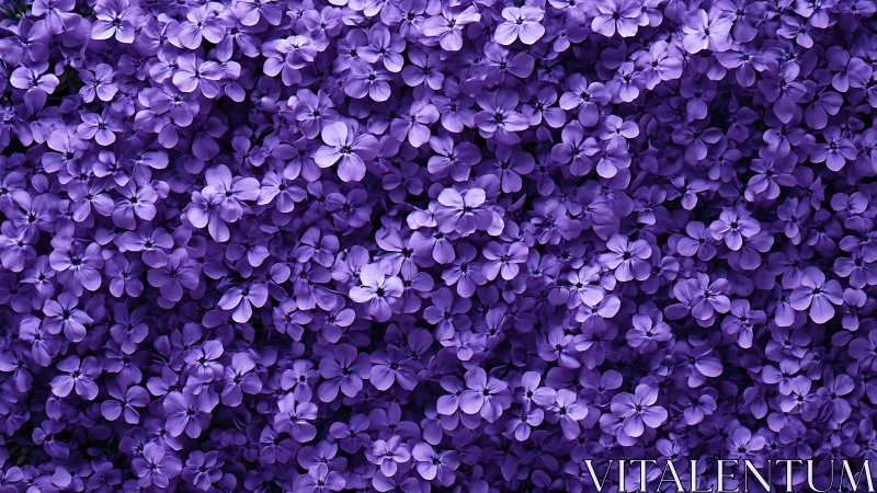 A Sea of Purple Petals Blooming Together.
