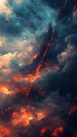 Cosmic Fire Storm with Explosive Energy Streams and Cloud Formation