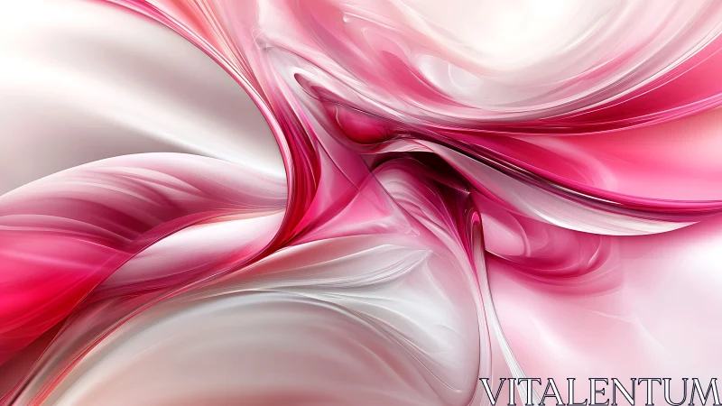 Silken pink currents fold light into swirling liquid glass