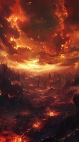 Infernal City beneath Apocalyptic Skies.