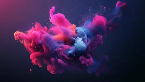 Ink nebula pirouettes through midnight with electric grace