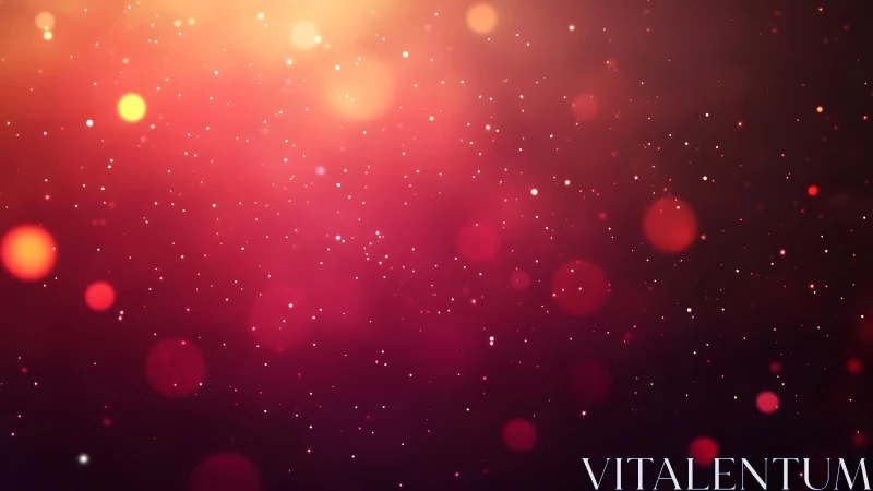 Glowing Red Bokeh Lights Abstract Background with Soft Gradient.