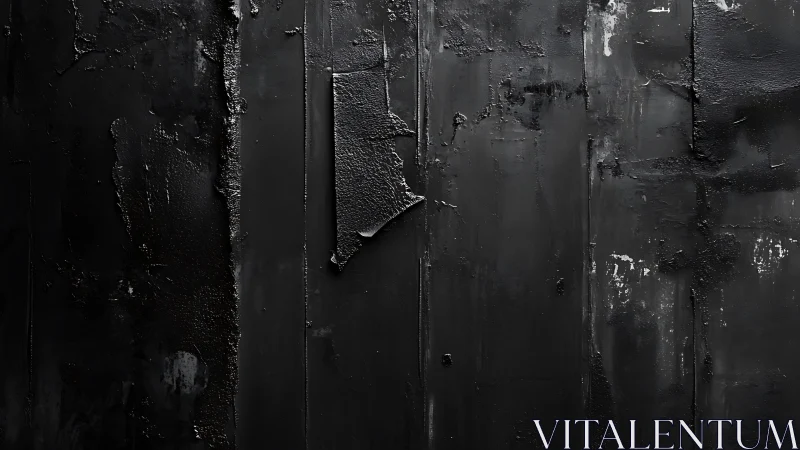 Textured black industrial wall with peeling surface detail.