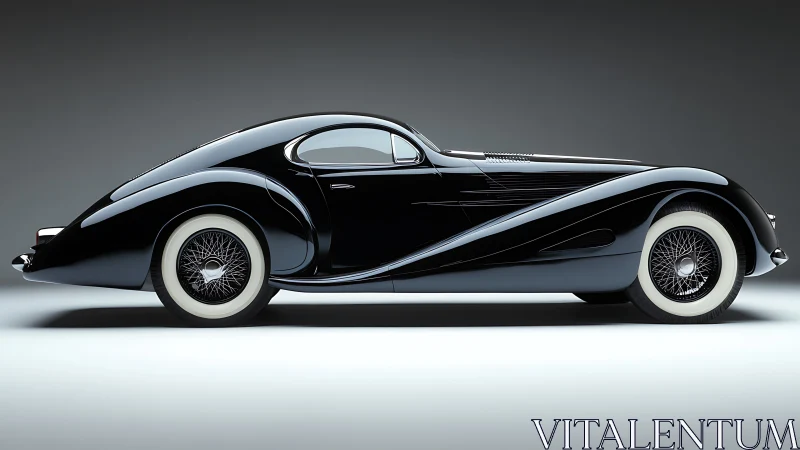 Timeless black coupe celebrates sweeping vintage elegance