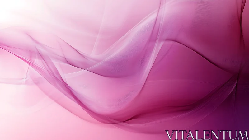 Pink and magenta translucent flowing digital wave pattern.